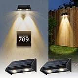 Solar Wall Lights Outdoor 3000K Warm White Downlights Waterproof LED Dusk to Dawn Solar Lights for House Number, Patio, Porch, Address Sign(2Pack, Downlight)