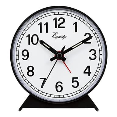 Equity 14075 Black Analog Wind-Up Alarm Clock