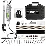 Rotary Tool Kit, 200W 1.8 AMP Huepar Tools with Flex Shaft 239pcs Accessories include MultiPro Keyless Chuck, 6 Variable Speed 10000-40000RPM Electric Drill Set for Crafting Projects and DIY Creations