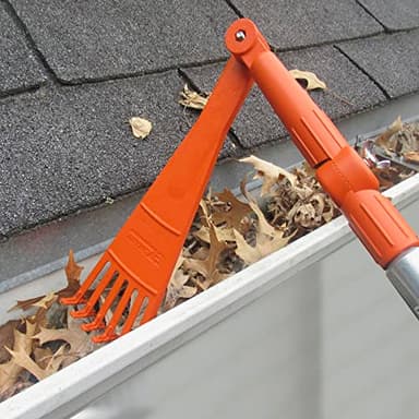 EZ Smart Mini Rake Head – Gutter Rake Tool for Removing Leaves & Debris from Roofs, Gutters & Hard-to-Reach Areas – Fits Standard Acme Thread & Recommended EZ Smart Pole (Not Included)