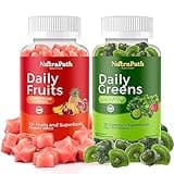 NutraPath Superfood Fruits and Veggies Gummies (120 Chews), 12+ Superfruits & 30 Veggies, Fruit & Herbs, Fruit and Vegetable Vitamins, Non-GMO, Pectin-Based, Gluten-Free