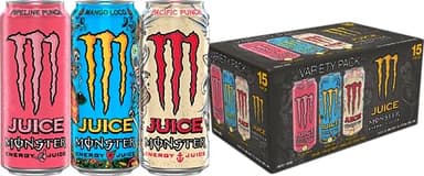 Monster Energy Juice Monster Variety Pack, PPMLPP, Energy Drink, 16 Ounce