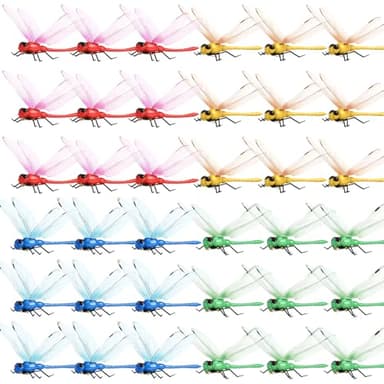 Mysora Realistic Dragonfly Clip Bug Repellent Bulk Lifelike 3D Big Dragonflies Clips Decoy Natural Way to Repel Insects for Outdoor Hat Clothing Backpack Tent Garden Hiking Camping(Multicolor)