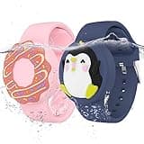 Waterproof Air tag Bracelets for Kids (2 Pack) - Soft Silicone Hidden Air tag Wristband - Lightweight GPS Tracker Holder Compatible with Apple Airtag Band for Child (Penguin/Donut)