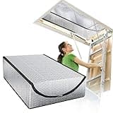 Souroyea Attic Door Insulation Cover, 25" x 54" x 11", Stairs Zipper Door for Attic Ladder Pull Down System, Attic Tent Weatherproofing Shield for Summer Heat, Winter Cold, Moisture and Dust