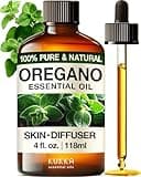 Kukka Oregano Essential Oil for Skin - 4 Fl Oz - 100% Pure Natural, Earthy & Herbaceous Scent, for Diffuser, Nails, Candle & Soap Making Scent DIY