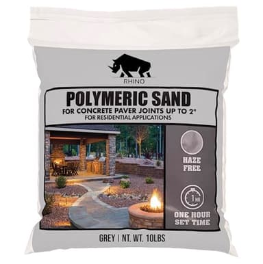 Rhino Power Bond Plus - Polymeric Sand for Pavers and Stone Joints up to a Maximum of 2 inches. (10 Pound, Slate Gray)
