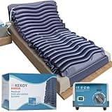KEKOY Alternating Air Pressure Mattress Pad with Micro Air Vents for Bedsore Prevention, with Whisper Quiet Pump, Waterproof Pressure Relief Ulcer Cushion Pad for Bed Sores for Hospital Bed Home Bed