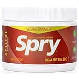 Spry Fresh Natural Xylitol Chewing Gum Dental Defense System Aspartame-Free Sugar Free Gum (Cinnamon, 100 Count - Pack of 1)