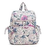 Vera Bradley Women's Featherweight Backpack Bookbag, Fresh-Cut Floral Lavender, One Size