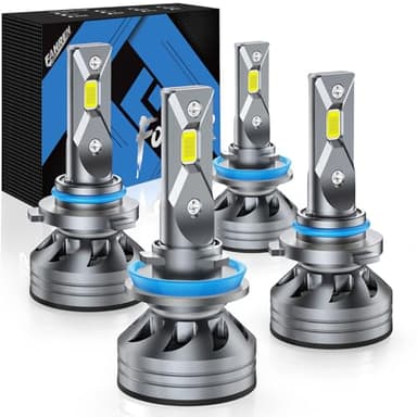 9005/HB3 H11/H9/H8 Light Bulbs Combo, 110000LM 1400% Ultra-Bright 6500K White, 1:1 Size Easy Install, HB3 H9 H8 Fog Light Bulbs with 22,000 RPM Fan CANbus Ready, Back Up Light Assemblies Pack of 2