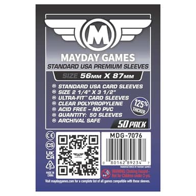 Mayday Games 7076 Usa Boared Game Sleeves,wood, Dark Purple
