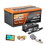 Enjoybot 48V 100Ah Plus LiFePO4 Lithium Golf Cart Battery Conversion Kit, Built-in 200A BMS and Bluetooth, Low Temp Cut-Off Function and Max.10.24 kW Load Power, Peak Current 1000A with 6000+ Cycles