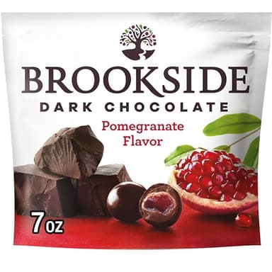 BROOKSIDE Dark Chocolate and Pomegranate Flavored Snacking Chocolate Bag, 7 oz