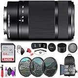 Sony E 55-210mm f/4.5-6.3 OSS Lens (Black) + 3 Piece Filter Kit + Backpack + 64GB Memory Card + Flexible Tripod + Memory Card Wallet + Lens Cap Keeper + Lens Cleaning Kit + Hand Strap - Bundle