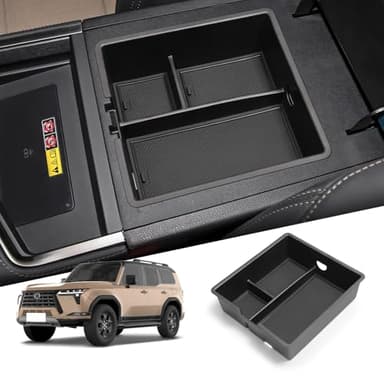 smabee Center Console Organizer Tray Compatible with 2024 2025 2026 Lexus GX 550 GX550 Accessories Armrest Storage Box ABS Insert Storage Tray Interior (Not Fit Cool Box)