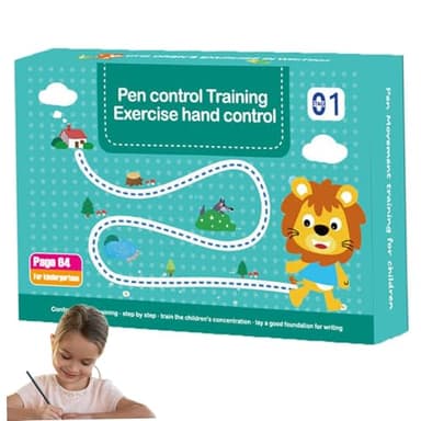 Handwriting Practice for Kids, 2025 New Writing Book with 8 Pens Preschool Tracing Books Early Education Smart Workbook for Toddler 3-5 Years Writing Practice