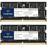 Timetec 32GB KIT(2x16GB) DDR5 5600MHz PC5-44800 Unbuffered Non-ECC 1.1V CL46 1Rx8 Single Rank 262 Pin SODIMM Laptop Memory RAM Module Upgrade
