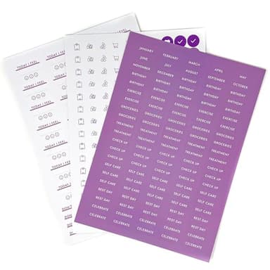 CanPlan Cancer Planner Sticker Sheets (3 Sheets) - Cancer Stickers, Health Planner Stickers, Cancer Awareness, Best Cancer Gifts for Women