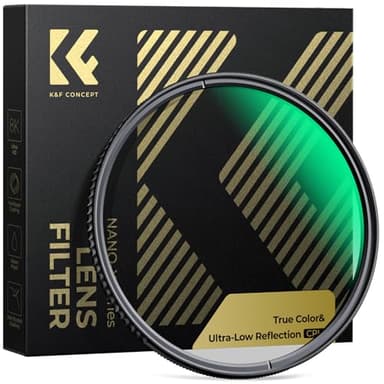 K&F CONCEPT 82mm True Color Ultra-Low Reflectivity CPL Filter Polarizer Lens Filter Circular Polarizing for Camera Lenses with 28 Multi-Coated (Nano-X Series)