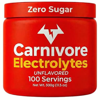 Carnivore Electrolytes Powder – 100 servings, Sugar-Free Premium Hydration, No Carbs, Calories, Sweeteners, Colorings, Flavorings or Preservatives. Zero Sugar. Primal Hydration for Active Lifestyles