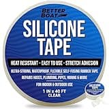 Clear Heavy Duty Silicone Tape, Self-Fusing Rubber Hose and Plumbing Water Pipe Repair Seal, Coax Electrical or Waterproof Tape for Leaks, 40ft
