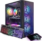 STGAubron Gaming Desktop PC, Radeon RX 5700 8G, Intel Core i5 up to 3.6G, 16G RAM, 512G SSD, 600M WiFi, BT 5.0, RGB Fan x 6, Windows 10 Home