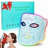 biuufish Red Light Therapy for Face, 7＋1 Colors LED Face Mask Light Therapy with 850NM Near-infrared, Portable Rechargeable Red Light Therapy Mask Skin Care Device at Home and Travel for Anti-Aging