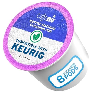 Keurig Compatible Cleaning Pods. 8 Rinse Pods Cleaner Kit. Eco Friendly, Removes Stale Coffee Residue & Stains. Keurig 1.0 & 2.0 Coffee Makers.