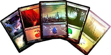 MTG Magic the Gathering 20 Assorted Foil Land (4 Forest, Island, Mountain, Plains, Swamp)