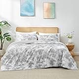 Cozy Bliss Cooling Comforter Set King Size, Double-Sided Cool Tech Cooling Blankets for Hot Sleepers and Night Sweats, Silk Smooth Summer Comforter with 2 Pillowcases, Tie-dye Gray