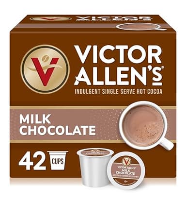Victor Allen's Coffee Milk Chocolate Hot Cocoa, 42 Count, Single Serve K-Cup Pods for Keurig K-Cup Brewers