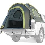 JOYTUTUS Pickup Truck Tent 2.0, Waterproof PU2000mm Double Layer for 2 Person, Portable Truck Bed Tent with Rainfly, 5.5'-6' Camping Preferred - Green