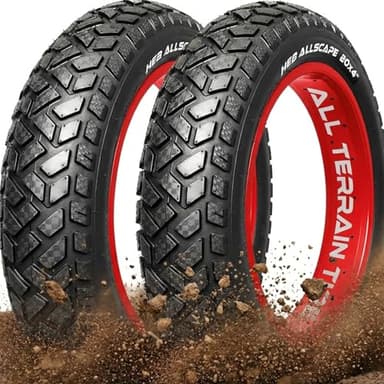 HEB Allscape 20x4.0 E-Bike Fat Tire – Puncture Resistant 20 Inch Electric Bike Tire, 2X Thicker Heavy Duty 20x4 Ebike Tire for 20x4.0 Fat Tire E Bikes, All-Terrain Street & Trail – 2 Pack
