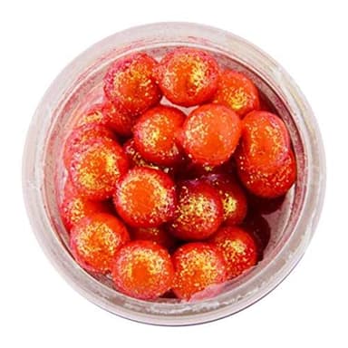 Berkley PowerBait Sparkle Power Eggs Floating Magnum Fishing Bait, Fluorescent Orange with Scales, Irresistible Scent & Flavor, Natural Presentation, Ideal for Trout, Steelhead, Salmon and More