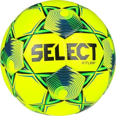 Select X-Turf Soccer Ball, Yellow/Blue/Green V25, Size 4
