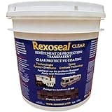 Rexoseal Clear Roof Shingle Coating - Waterproofs and Protects Roofs Shingles - Highly Flexible Transparent Epoxy-Urethane Roof Sealant - Clear, 1 Gallon