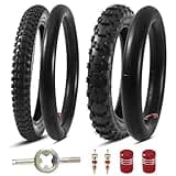 KAMIER 2.50-10 Rear 16x2.4 Front Tire and Inner Tube Set for Razor MX650 MX500 SX500 Mcgrath Dirt Rocket Bike Kids Electric Off Road Motocross Street Knobby Tire Kit Heavy Duty Parts