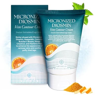 Nurturelief Spider & Varicose Veins Cream | Micronized Diosmin & Hesperidin | Cooling Comfort Formula | Doctor-Crafted Advanced Absorption | Daily Cosmetic Care & Cooling Relief for Tired, Heavy Legs