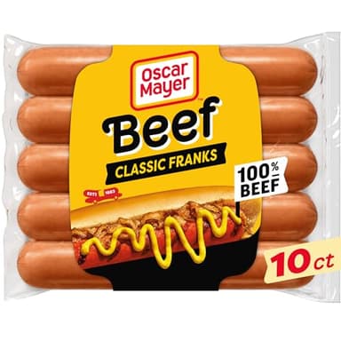 Oscar Mayer Classic Beef Franks Hot Dogs, 10 ct Pack