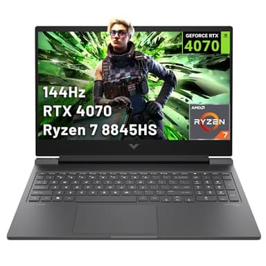 HP Victus 16.1" FHD 144Hz Gaming Laptop, AMD Ryzen 7 8845HS, 32GB DDR5, 2TB PCIe SSD, NVIDIA GeForce RTX 4070, Backlit Keyboard, 1080p Webcam, Win 11 Home, Mica Silver (Renewed)