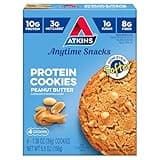 Atkins Peanut Butter Protein Cookie, Protein Dessert, Rich in Fiber, 3g Net Carb, 1g Sugar, Keto Friendly, 4 Count