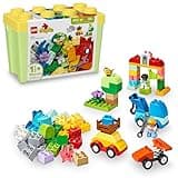LEGO DUPLO Classic Cars and Trucks Brick Box Playset, Educational STEM Toy, Preschool Toy Building Set for Toddlers Aged 18 Months Plus, Learning Toy to Develop Fine Motor Skills, 10439