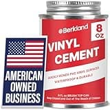 [8 oz] Vinyl Cement Glue - Super Glue for Inflatables - Waterproof, Fast-Setting, Flexible Bond for Pool Liners, Vinyl Fabrics, Tent, and Tarps
