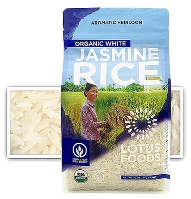 LOTUS FOODS Organic White Jasmine Rice, 30 OZ
