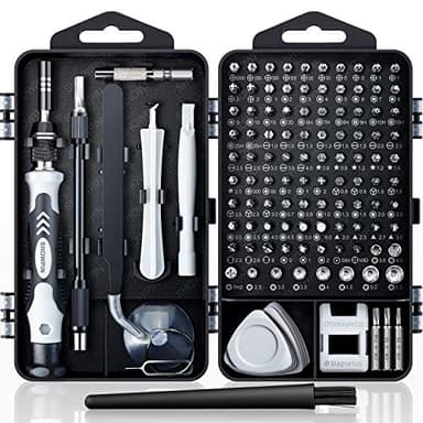 SHOWPIN 122 in 1 Precision Computer Screwdriver Kit, Laptop Screwdriver Sets with 101 Magnetic Drill Bits, Computer Accessories, Electronics Tool Kit Compatible for Tablet, PC, iPhone, PS4 Repair