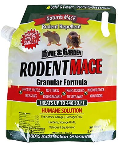 Nature's MACE Rodent Repellent 2.5lb, Covers 440 Sq. Ft., Repel Mice & Rats, Keep Mice, Rats & Rodents Out of Home, Garage, Attic, and Crawl Space, Stop Damage, Safe to use Around Kids, Pets, Plants