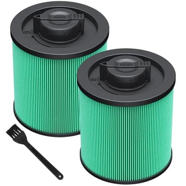 2 Pack DXVC6914 Cartridge Filter Replacement for DEWALT 6-16 Gallon Wet/Dry Vac, Compatible with DeWalt DXV06P DXV09P DXV10P DXV10PL DXV10SA DXV12P DXV14P DXV16P, Green