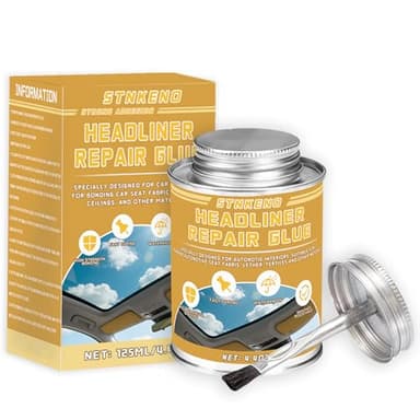 Stnkeno Headliner Repair Glue, Car Roof Lining Adhesive, Car Fabric Quick Repair Adhesive, High Strength Waterproof Sealing Car Roof Fabric Glue for Car Headliner & Inside Roof Cloth (4.4 OZ)