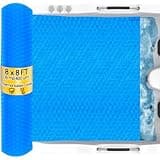 Angooni 8x8FT Hot Tub Thermal Blanket - 16 Mil Hot Tub Bubble Cover, Thermal Solar Blanket for Insulating Square Inflatable Spas, Hot Tub Pools(244x244cm)